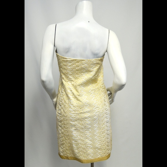 Banana Republic Gold & Ivory Strapless Dress NYE! - Picture 4 of 8